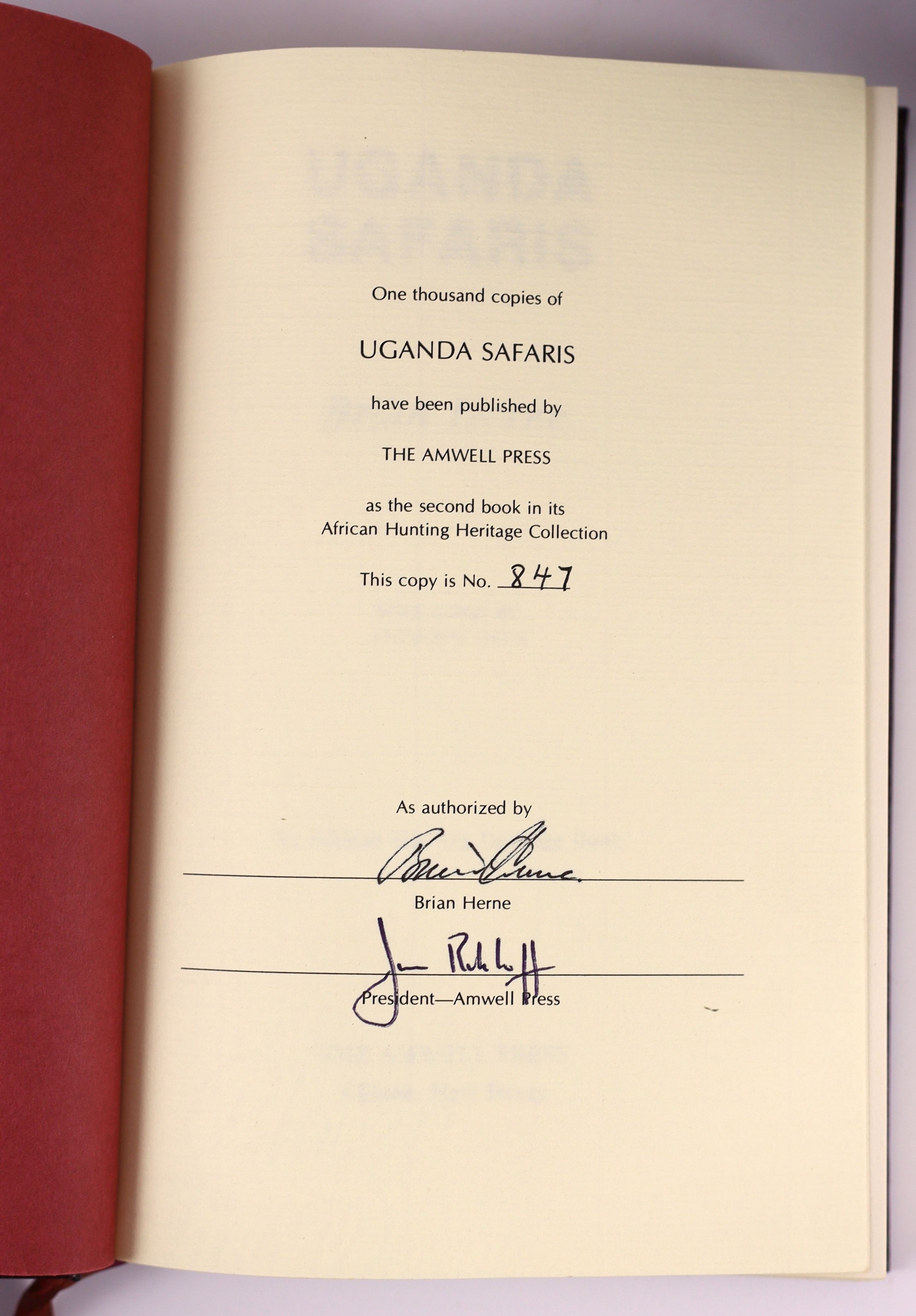 Sanchez-Arino, Tony. The Last of the Few. Safari Press – Inc, Long Beach, California, 1995. Original cloth binding in slip case. * Number 250 of a limited edition of 1,000 copies. This copy with a presentation inscriptio